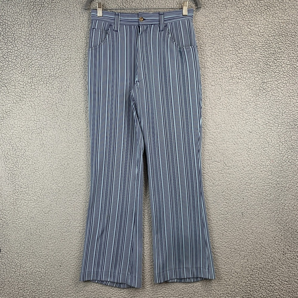 Catalina Martin Trousers Mens 29x30 Blue Multi Stripe Vintage 70s Flare Pants